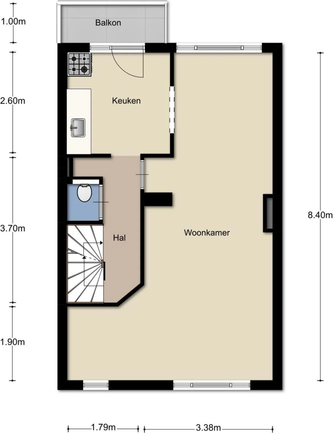 Foto van de Appartement gelegen aan de St Nicasiusstraat in Eindhoven