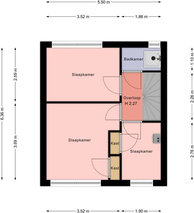 Foto van de Kamer gelegen aan de E. van Drielststraat in Emmen
