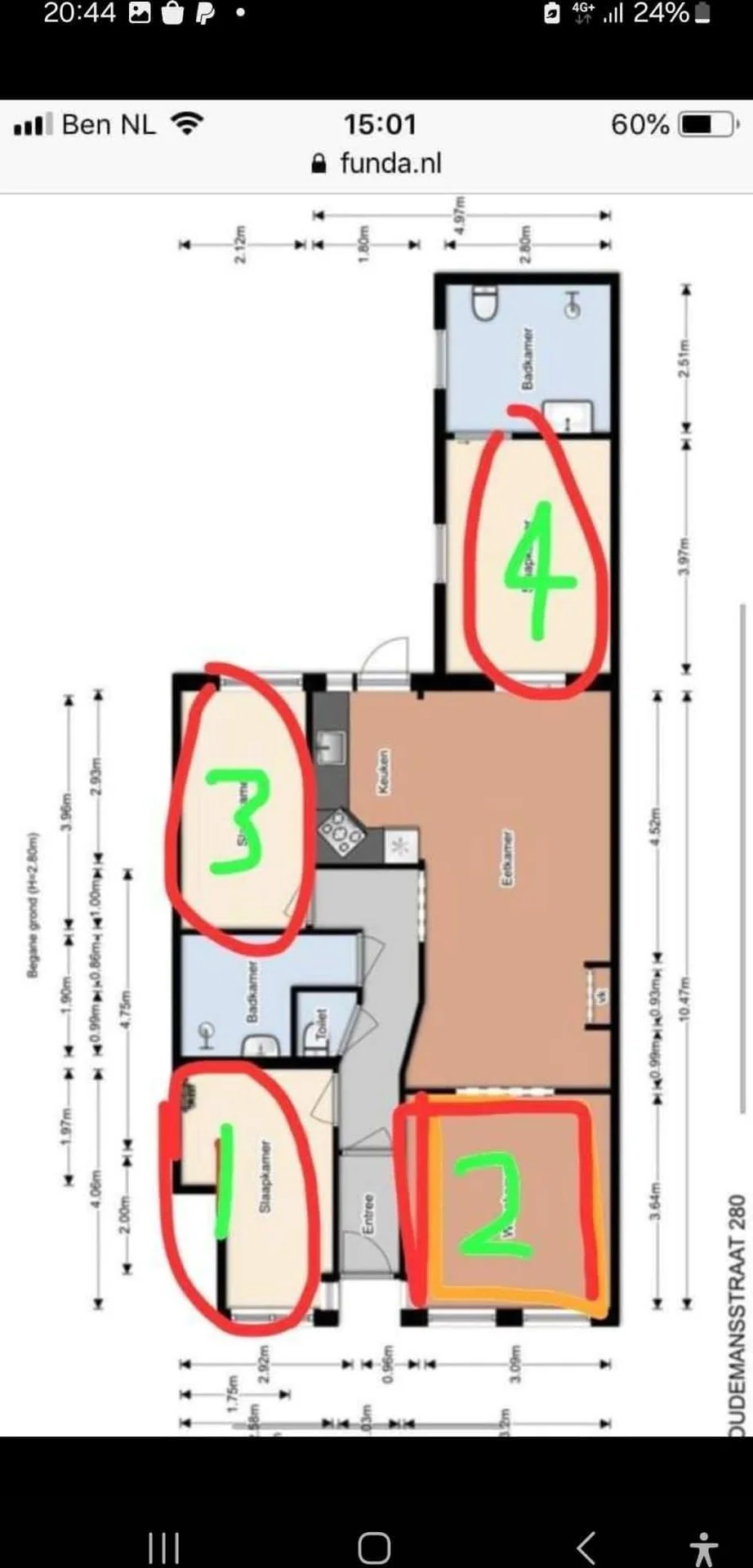 Foto van de Kamer gelegen aan de Oudemansstraat in Den Haag