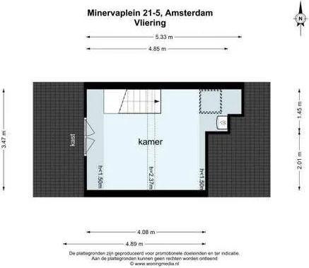 Foto van de Appartement gelegen aan de Minervaplein in Amsterdam