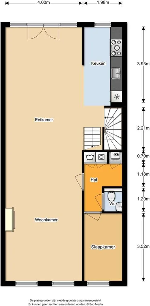 Foto van de Appartement gelegen aan de Linnaeusparkweg in Amsterdam