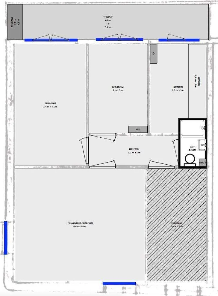 Foto van de Appartement gelegen aan de Jan van Galenstraat in Amsterdam