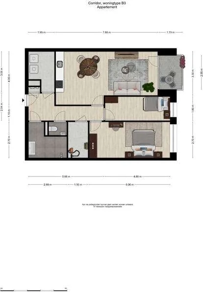 Foto van de Appartement gelegen aan de Tuinstraat in Veenendaal