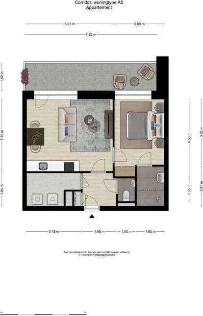 Foto van de Appartement gelegen aan de Tuinstraat in Veenendaal