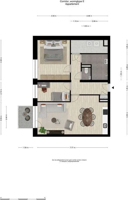 Foto van de Appartement gelegen aan de Tuinstraat in Veenendaal