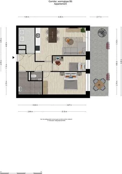 Foto van de Appartement gelegen aan de Tuinstraat in Veenendaal