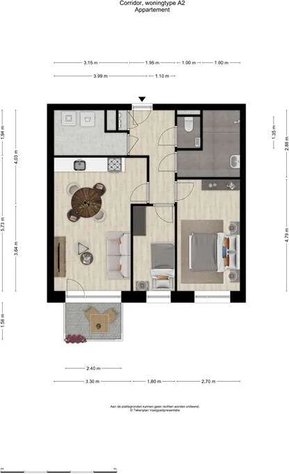 Foto van de Appartement gelegen aan de Tuinstraat in Veenendaal