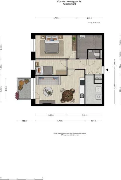 Foto van de Appartement gelegen aan de Tuinstraat in Veenendaal