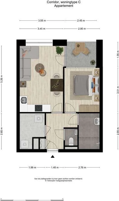 Foto van de Appartement gelegen aan de Tuinstraat in Veenendaal