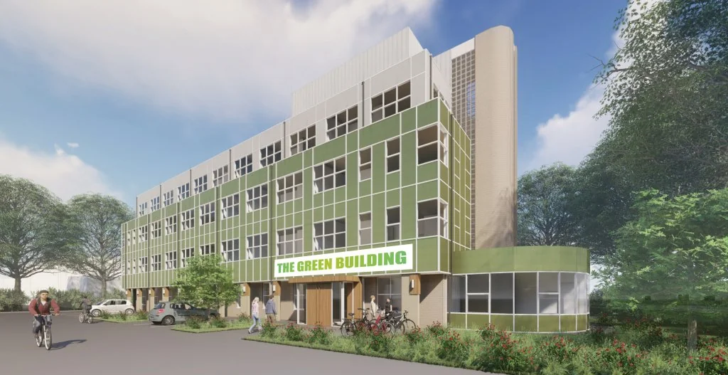 geblurde versie van de foto als achtergrond