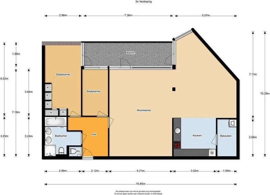 Foto van de Appartement gelegen aan de Luttickduin in Amstelveen
