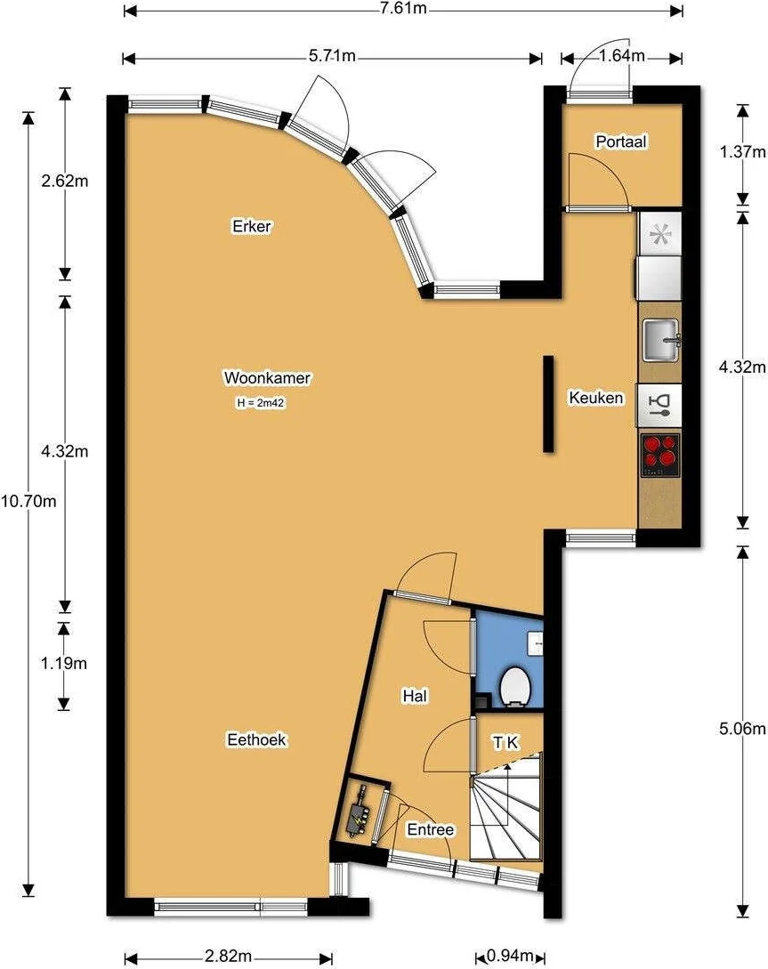 Foto van de Appartement gelegen aan de Valetaweg in Almere