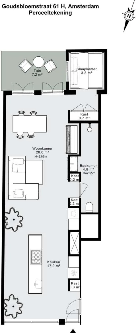 Foto van de Appartement gelegen aan de Goudsbloemstraat in Amsterdam