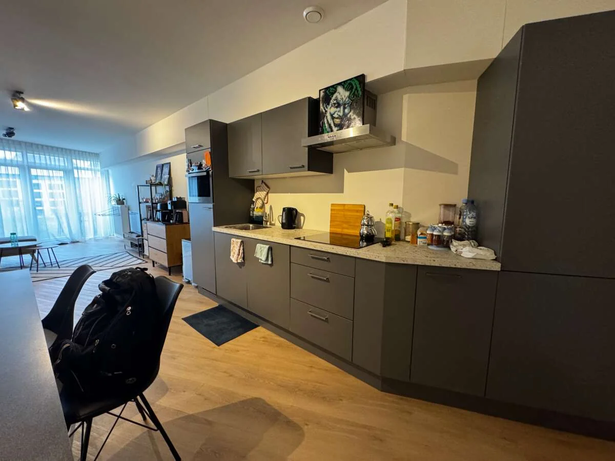 geblurde versie van de foto als achtergrond