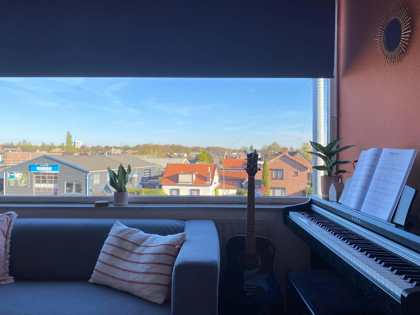 geblurde versie van de foto als achtergrond