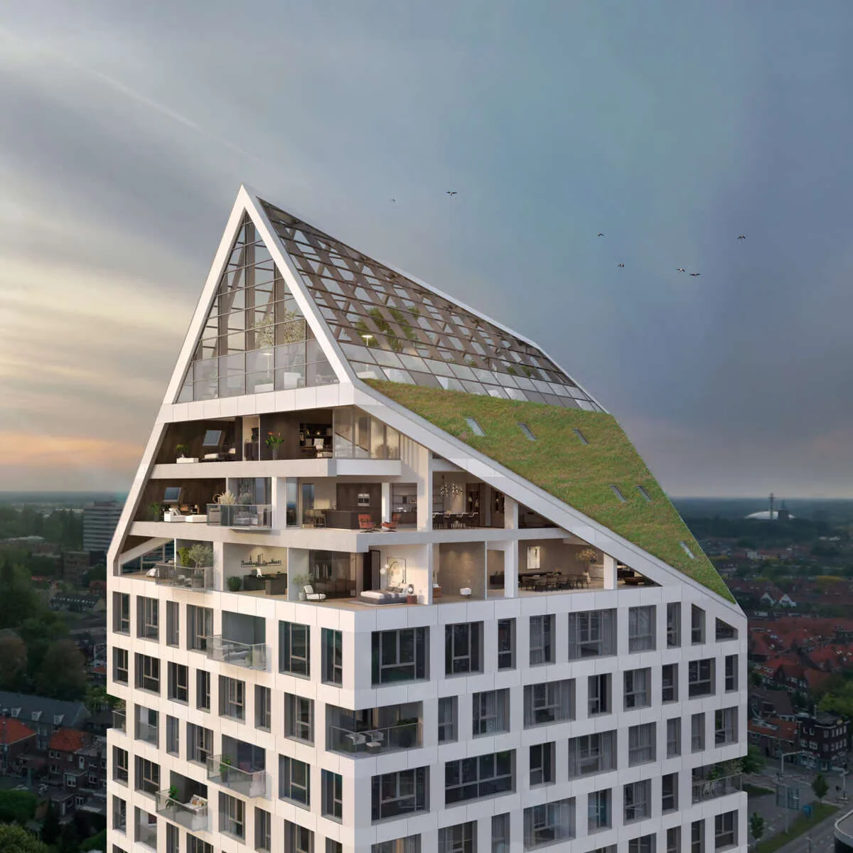 geblurde versie van de foto als achtergrond