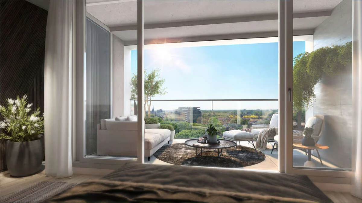 geblurde versie van de foto als achtergrond