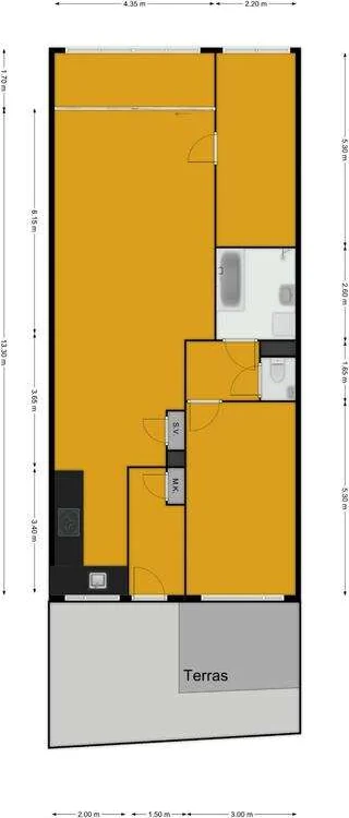 Foto van de Appartement gelegen aan de Houtrakgracht in Utrecht