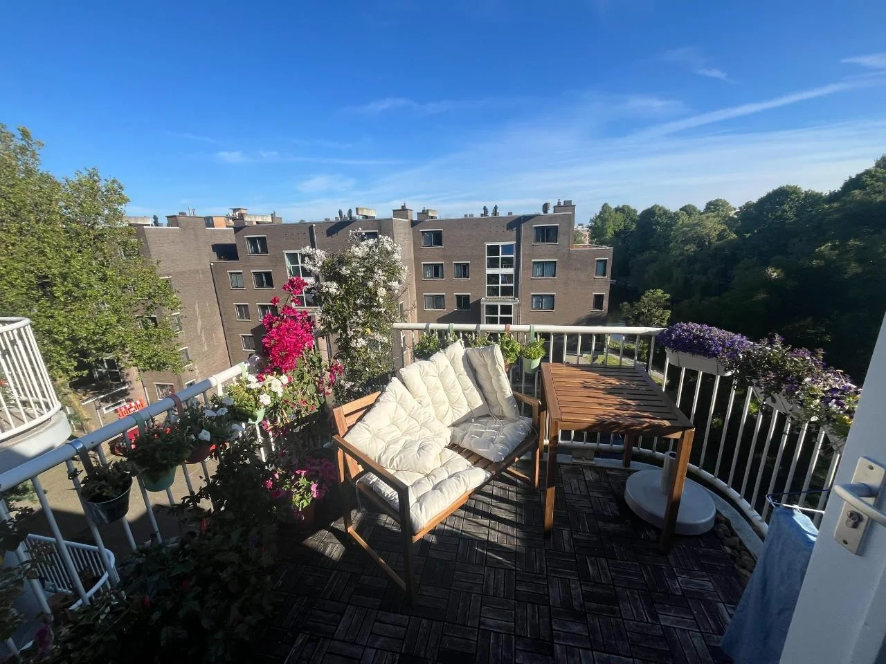 geblurde versie van de foto als achtergrond