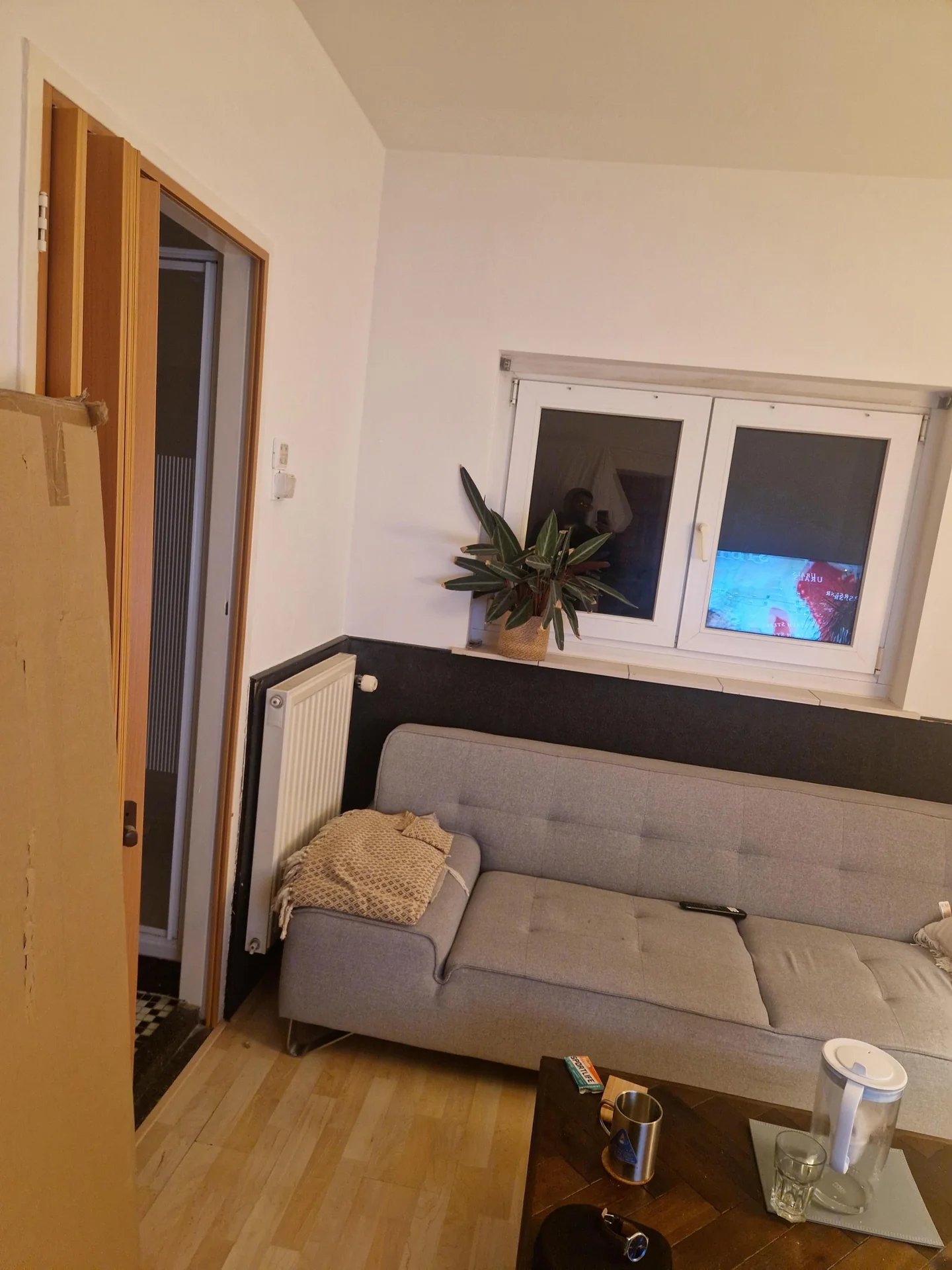 geblurde versie van de foto als achtergrond