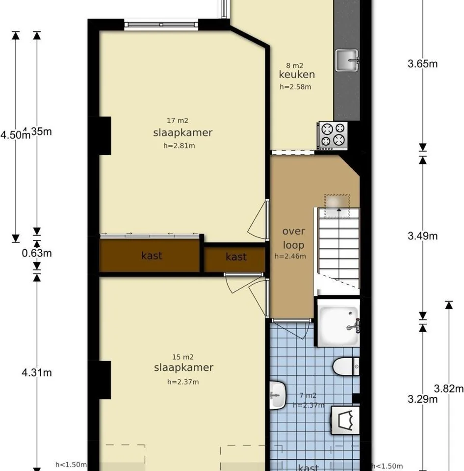 Foto van de Appartement gelegen aan de Willem van Noortstraat in Utrecht