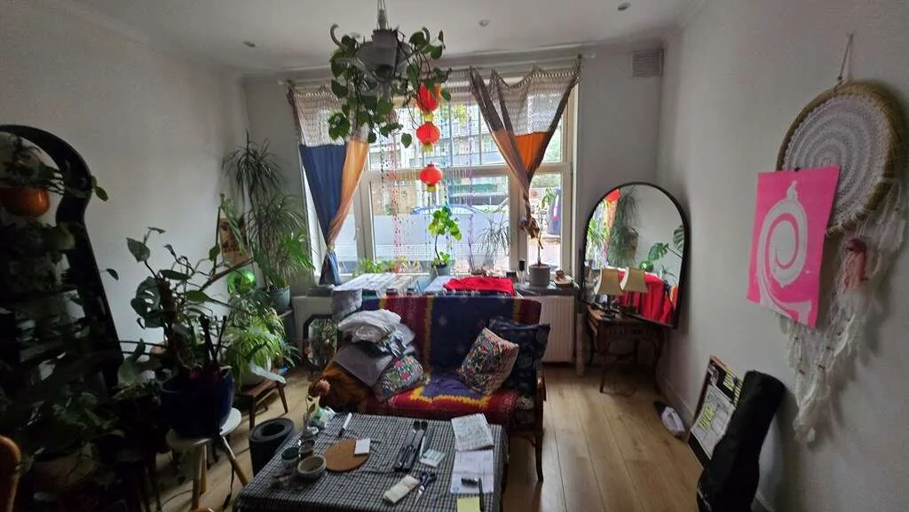 geblurde versie van de foto als achtergrond