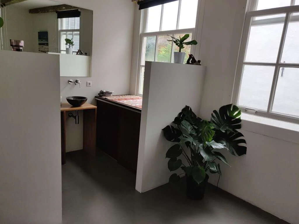 geblurde versie van de foto als achtergrond