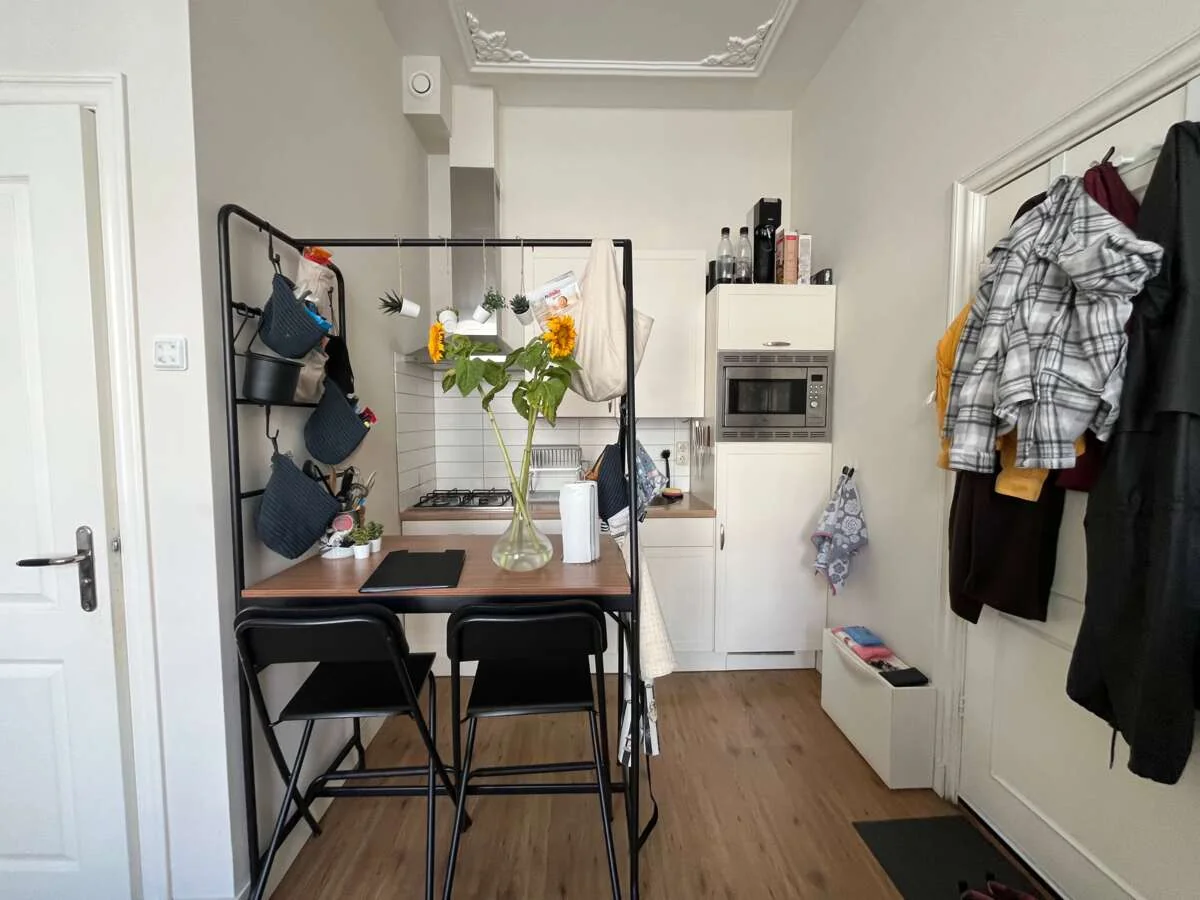 geblurde versie van de foto als achtergrond