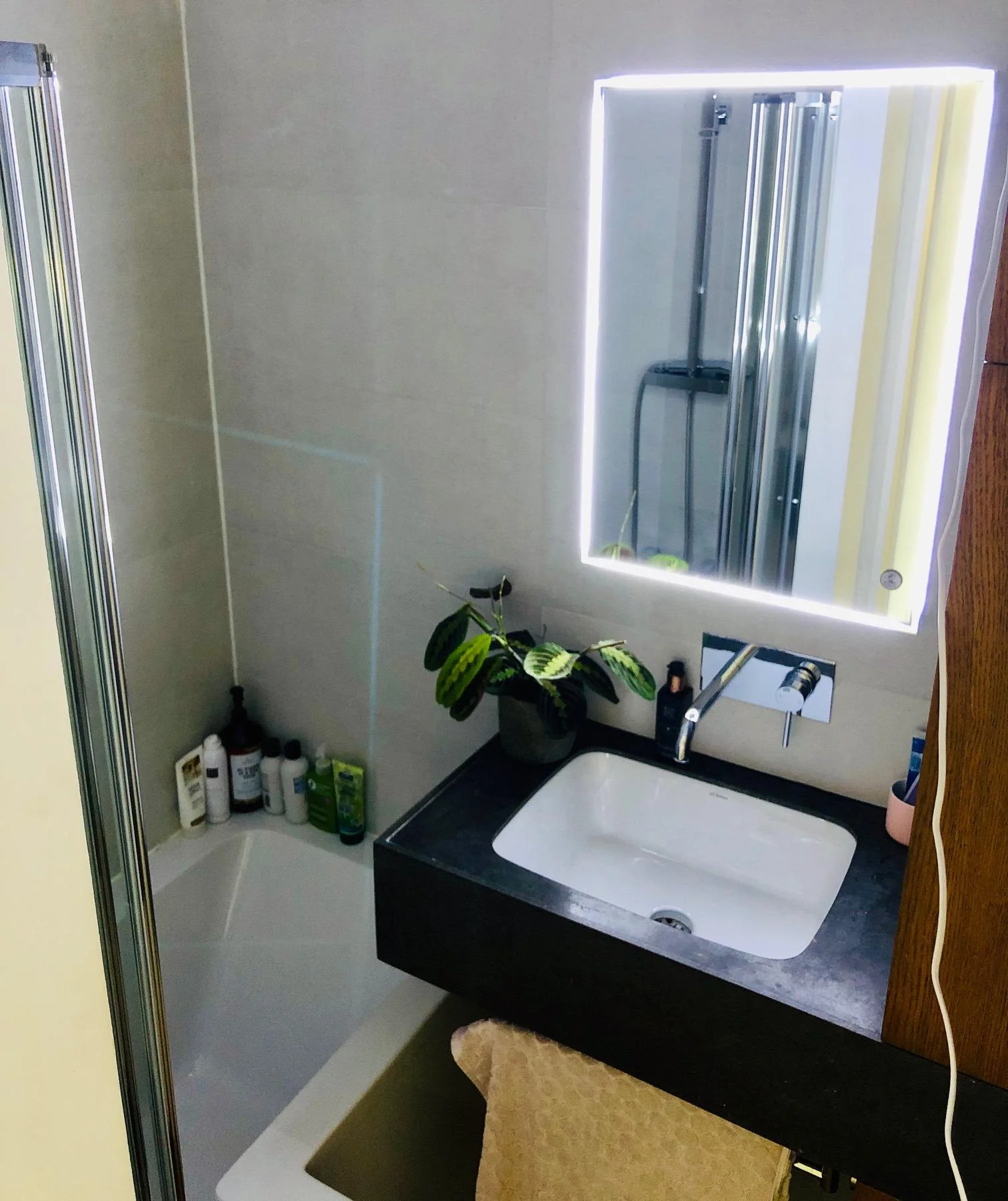 geblurde versie van de foto als achtergrond