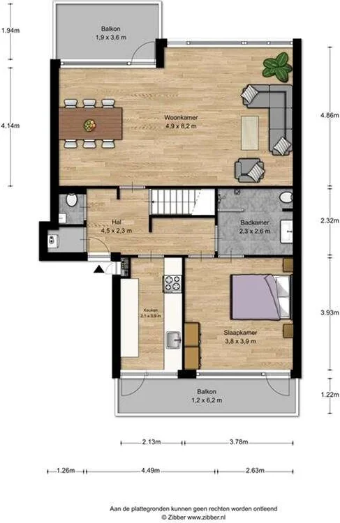 geblurde versie van de foto als achtergrond