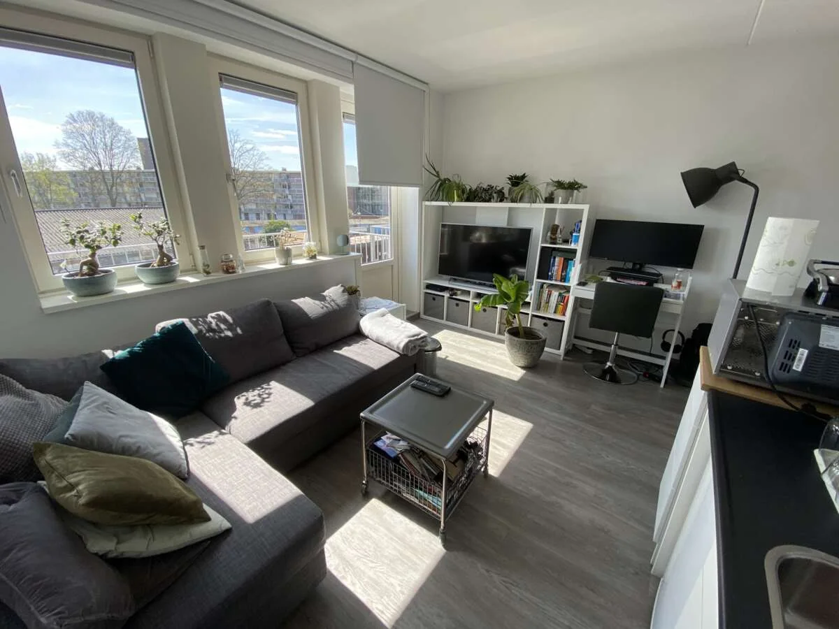 geblurde versie van de foto als achtergrond