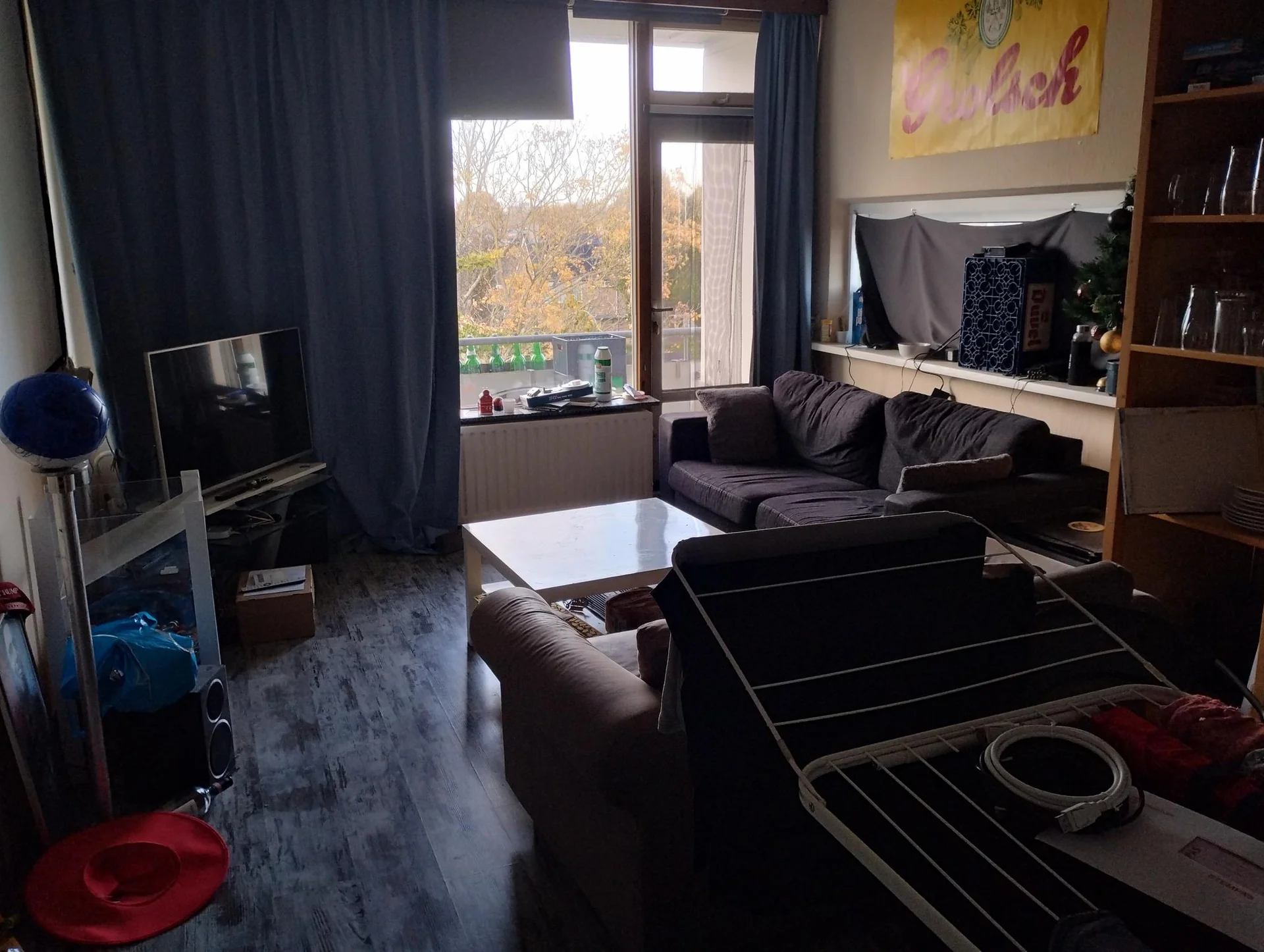 geblurde versie van de foto als achtergrond