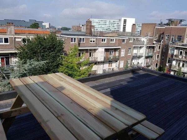 geblurde versie van de foto als achtergrond