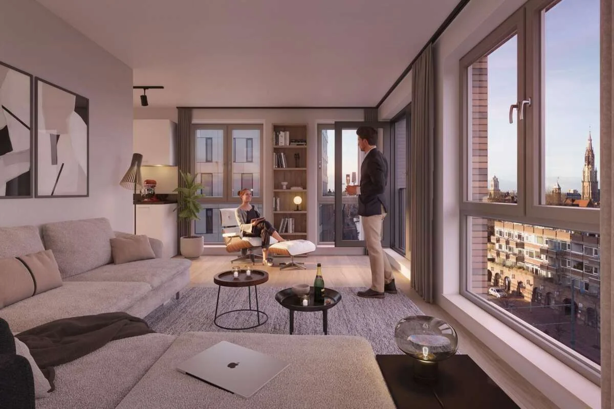 geblurde versie van de foto als achtergrond