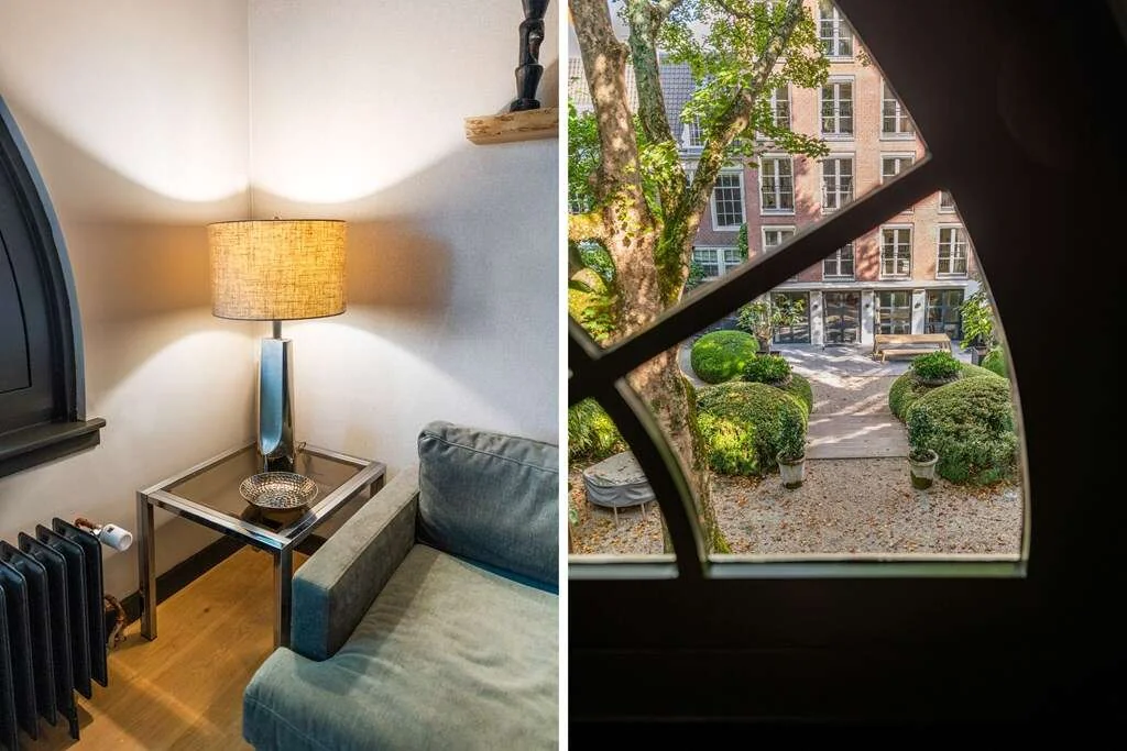 geblurde versie van de foto als achtergrond