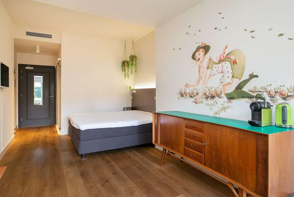 geblurde versie van de foto als achtergrond