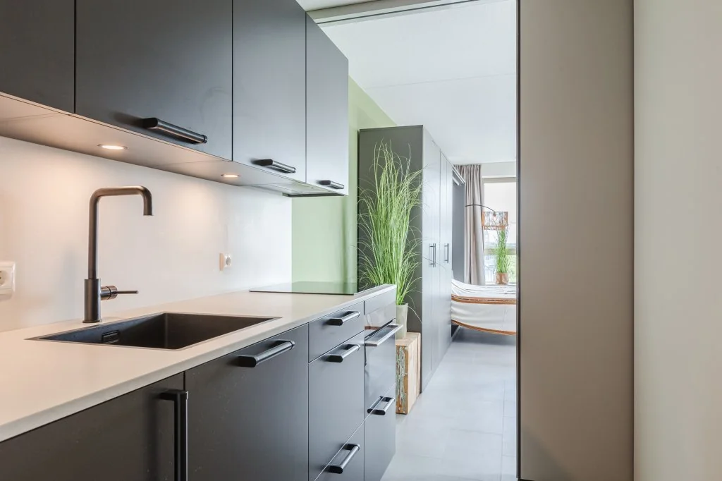 geblurde versie van de foto als achtergrond