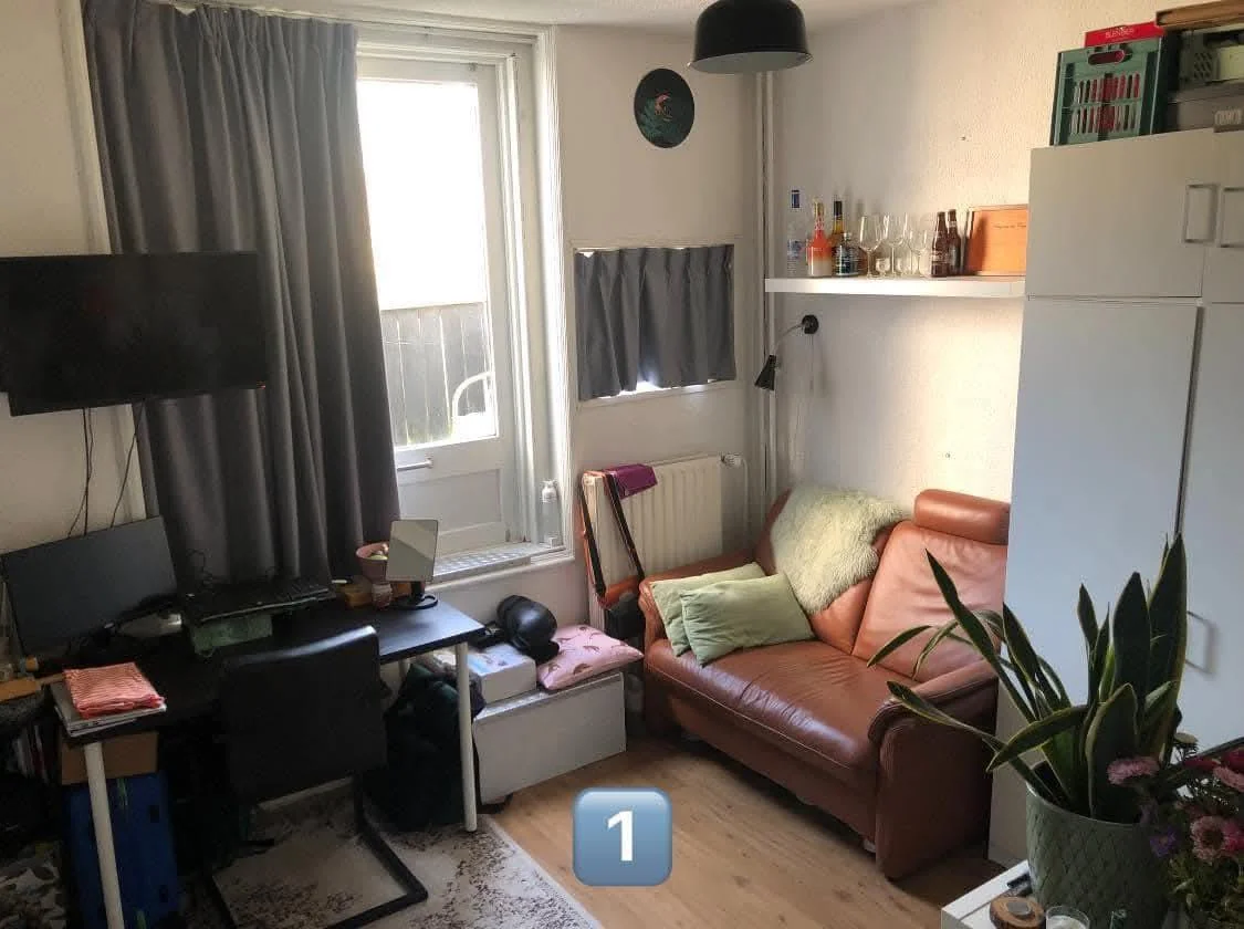 geblurde versie van de foto als achtergrond