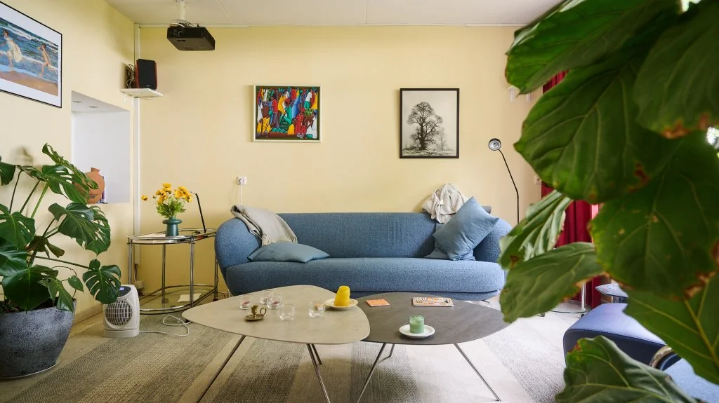 geblurde versie van de foto als achtergrond