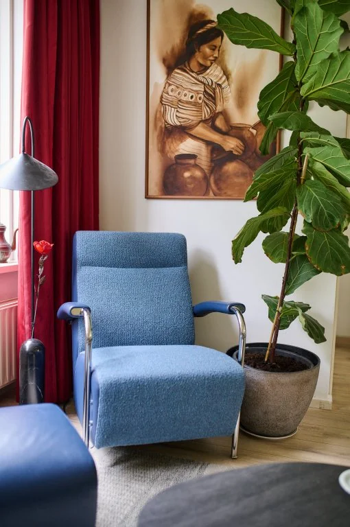 geblurde versie van de foto als achtergrond