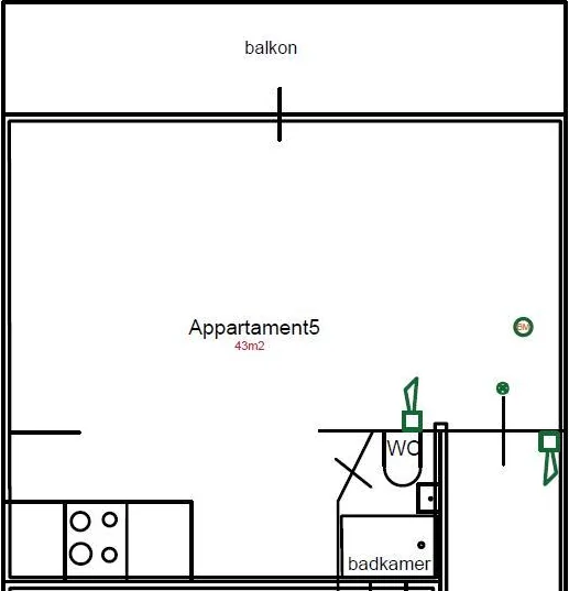 Foto van de Studio gelegen aan de Pels Rijckenstraat in Arnhem