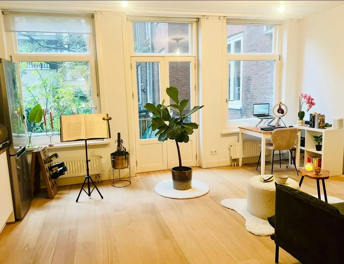 geblurde versie van de foto als achtergrond