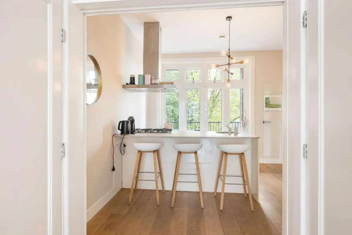 geblurde versie van de foto als achtergrond