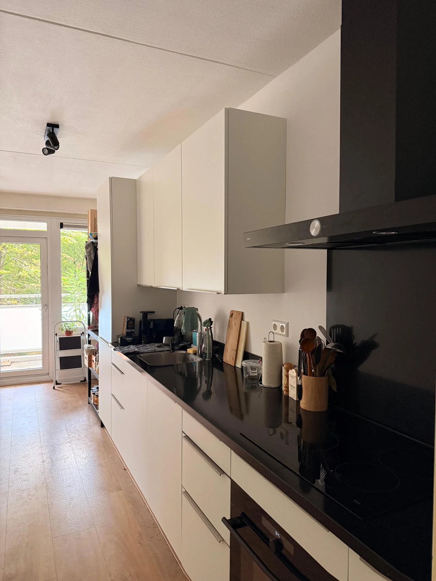 geblurde versie van de foto als achtergrond