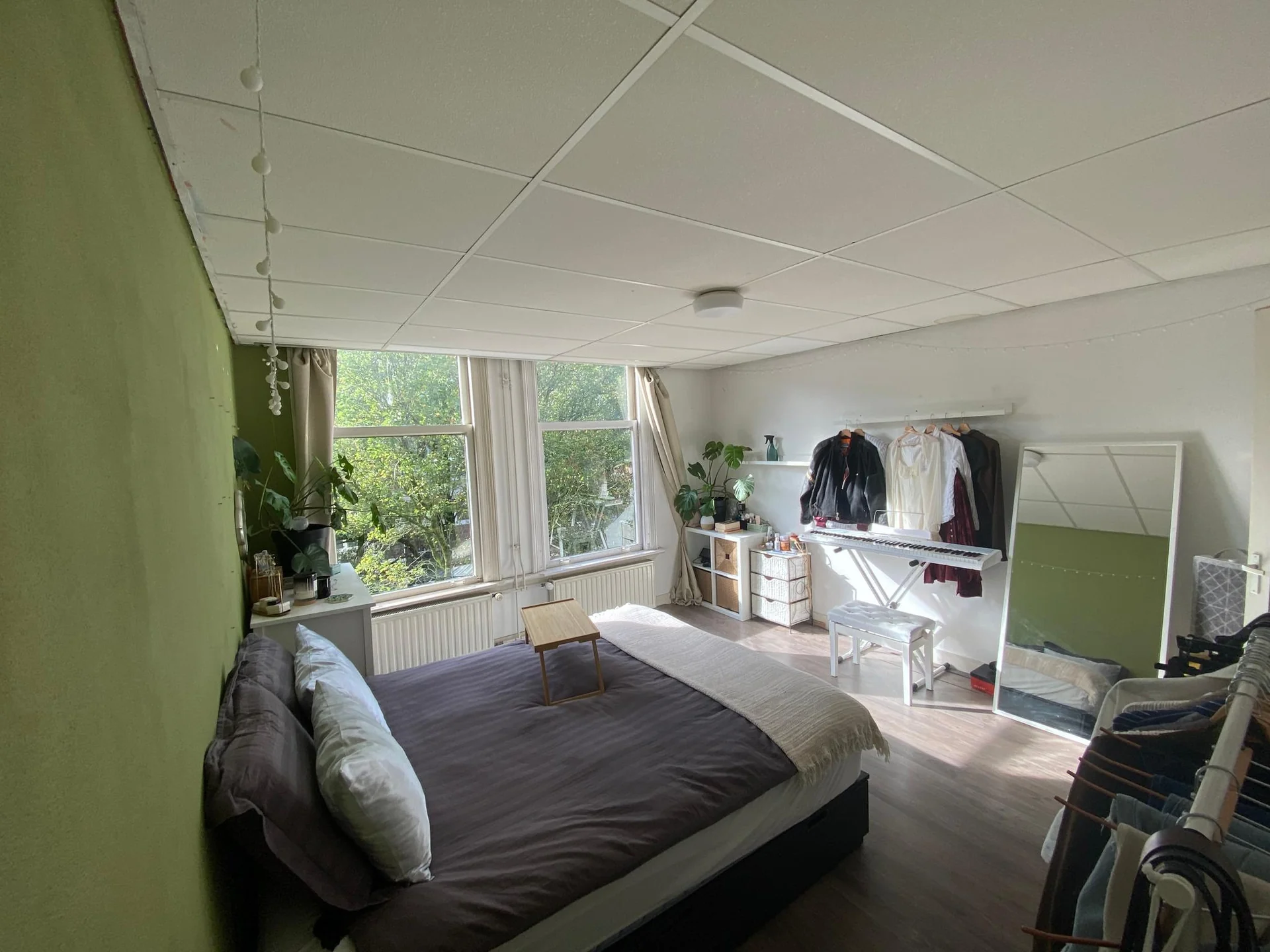 geblurde versie van de foto als achtergrond