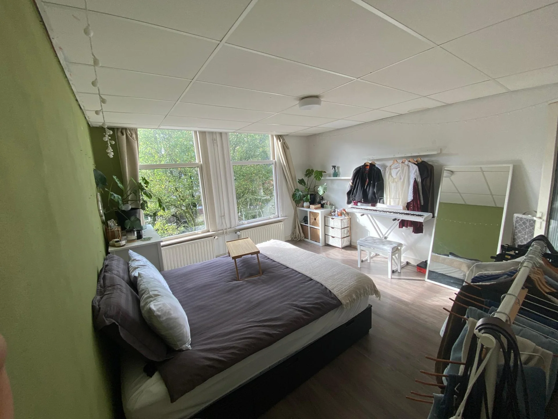 geblurde versie van de foto als achtergrond