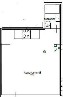 Foto van de Studio gelegen aan de Pels Rijckenstraat in Arnhem