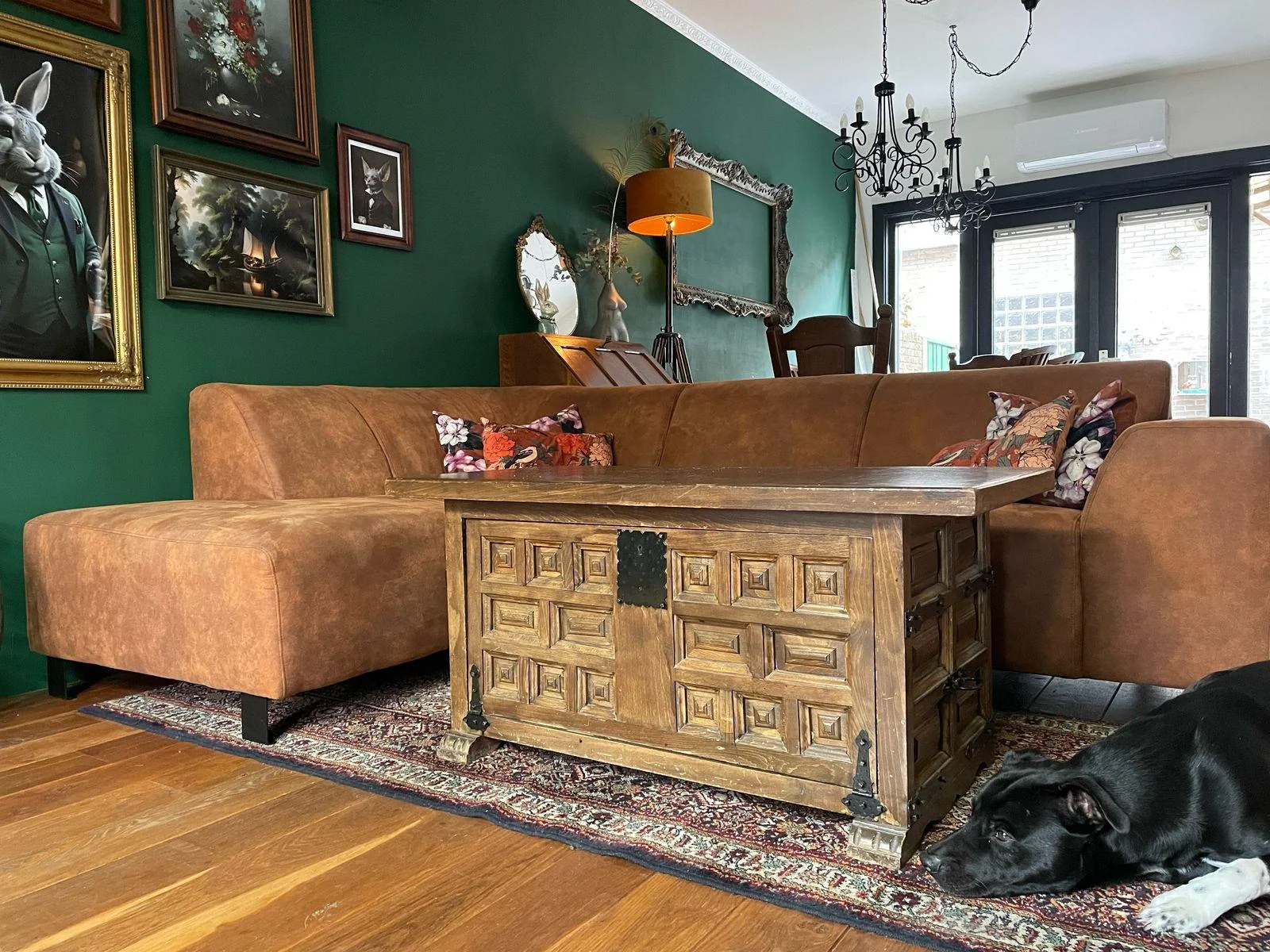 geblurde versie van de foto als achtergrond