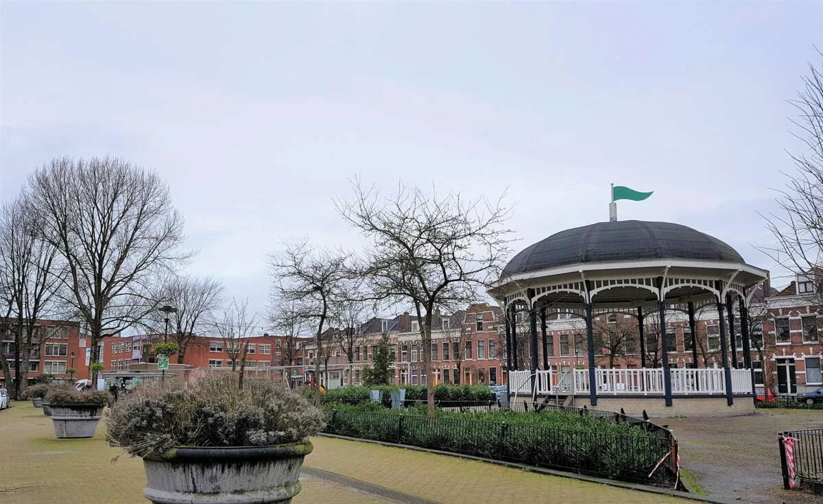 geblurde versie van de foto als achtergrond