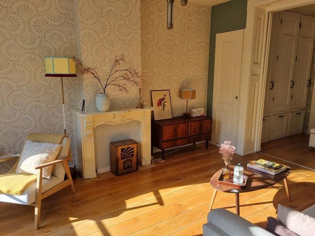 geblurde versie van de foto als achtergrond